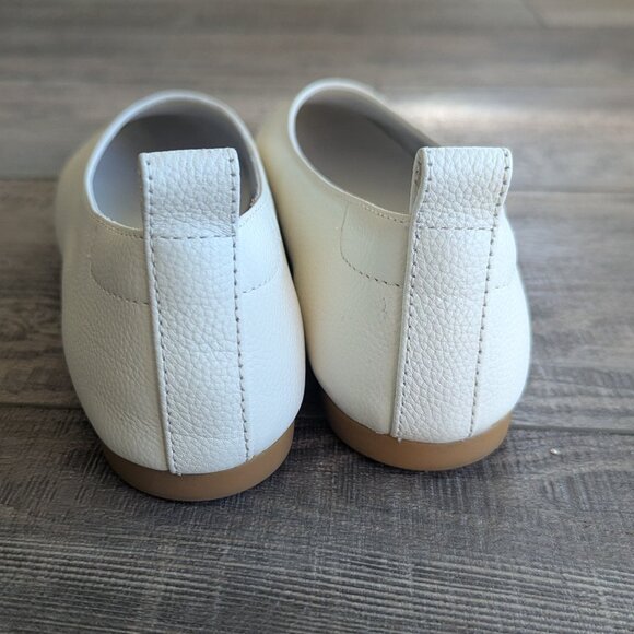 Everlane Womens 6 The Day Glove Classic Minimalist Leather Flats in Canvas White - Picture 6 of 8